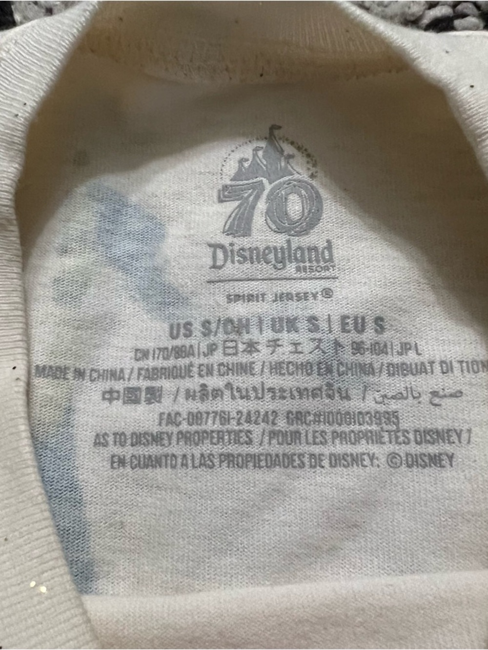 Spirit Jersey Disneyland 70th Anniversary Castle Graphic Oversized Long Sleeve S - Picture 15 of 16